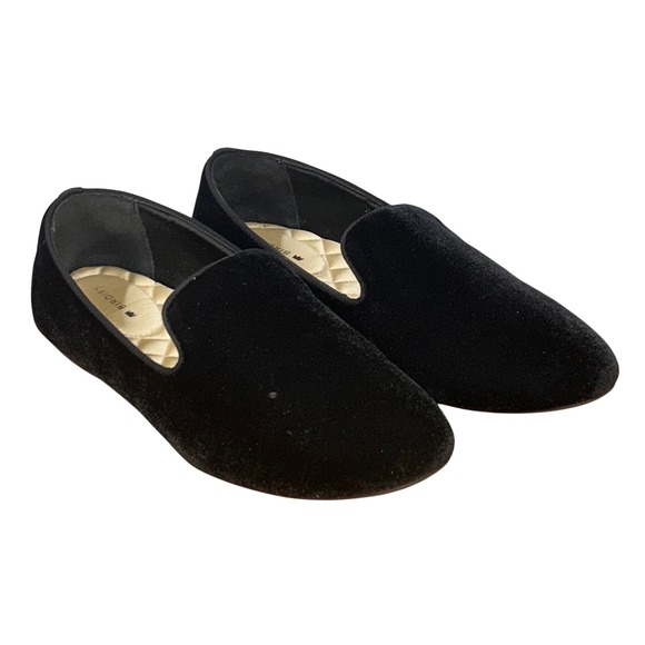 Birdies Shoes - Birdies The Starling Black Velvet Loafers Flats Slip On Shoes Women Size 7.5